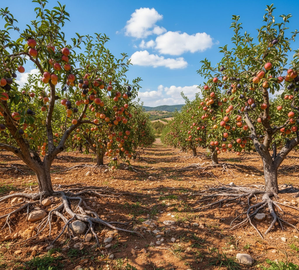 درخت میوه کم ریشه
